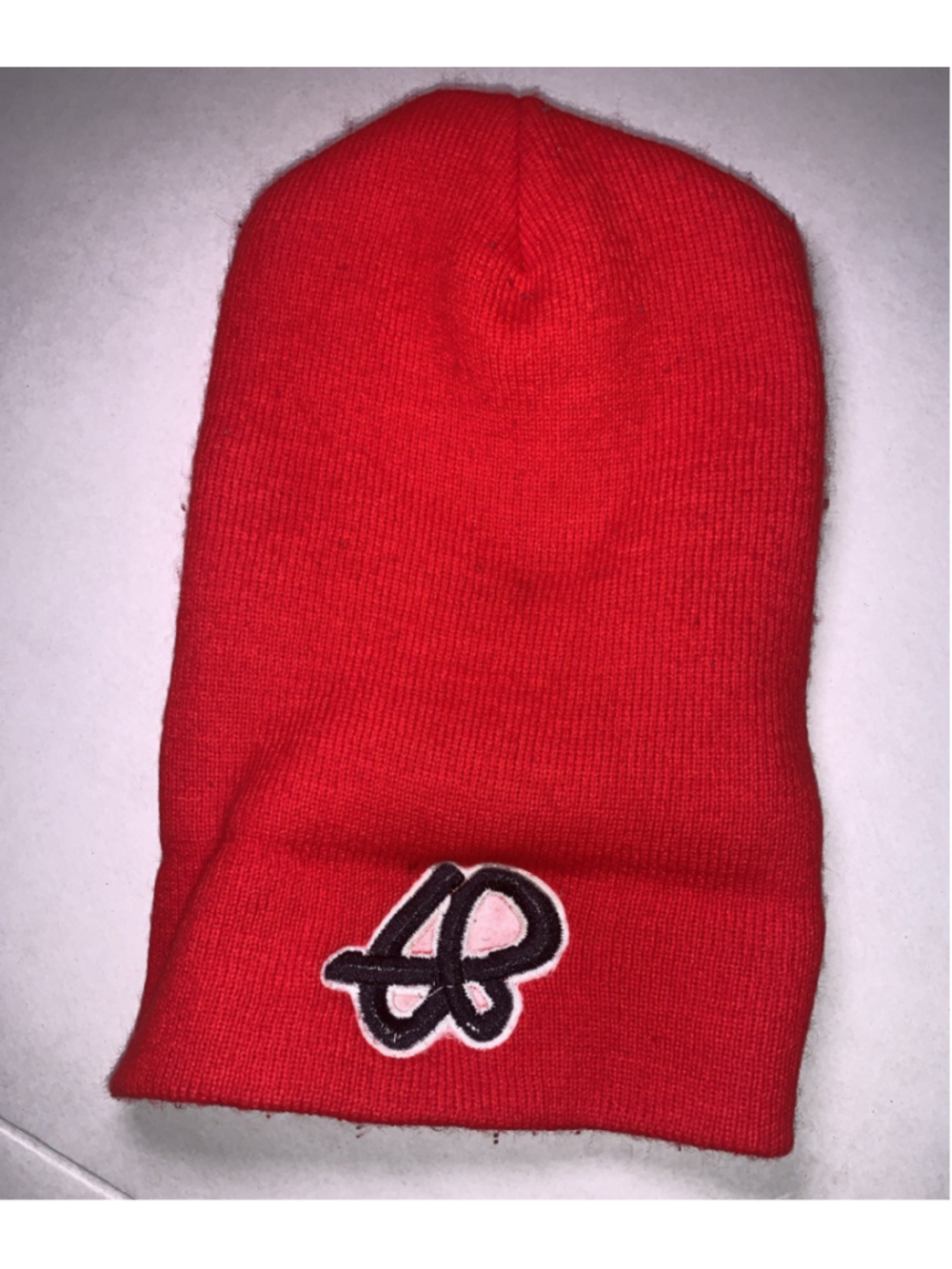 Vintage Fubu Beanie Red With Black Embroidered Logo Tag-less Winter Fall Spring - Picture 3 of 11